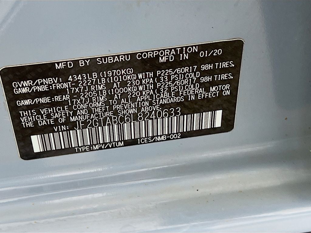 2020 Subaru Crosstrek Base