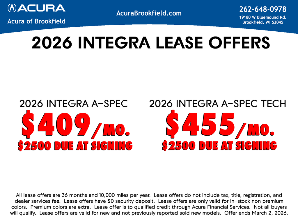 2026 Acura Integra A-Spec Tech Package