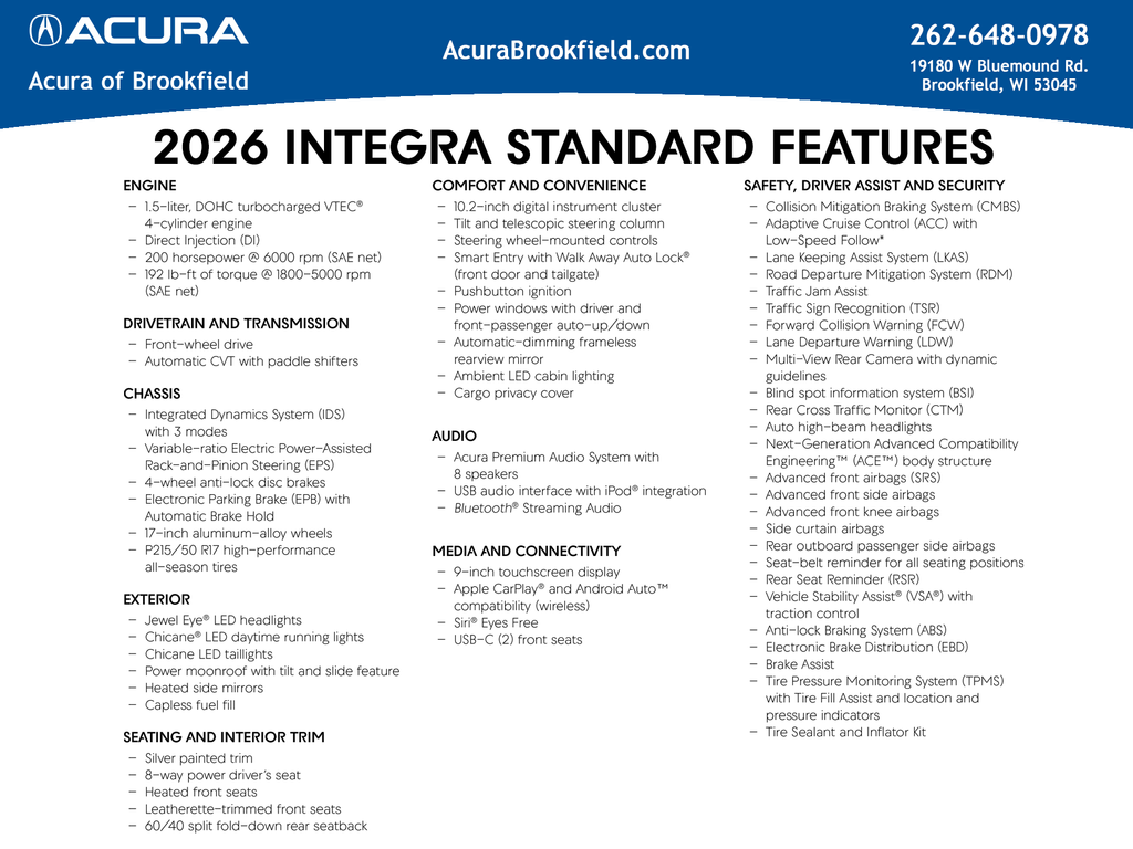 2026 Acura Integra A-Spec Tech Package