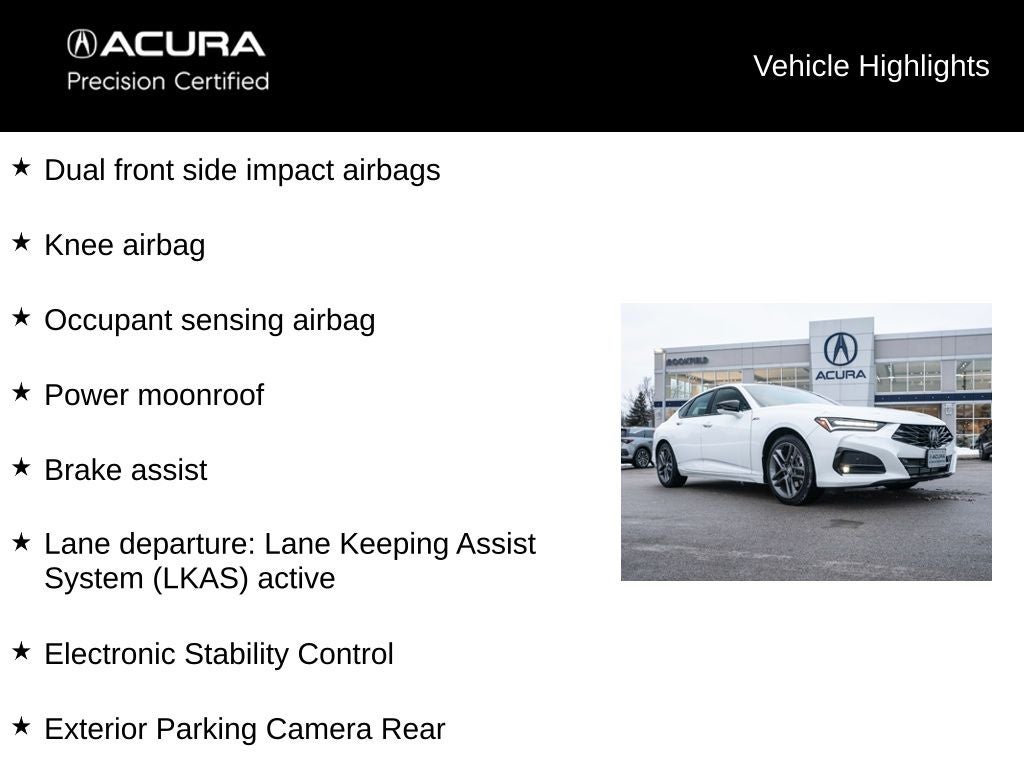 2025 Acura TLX A-Spec Package SH-AWD