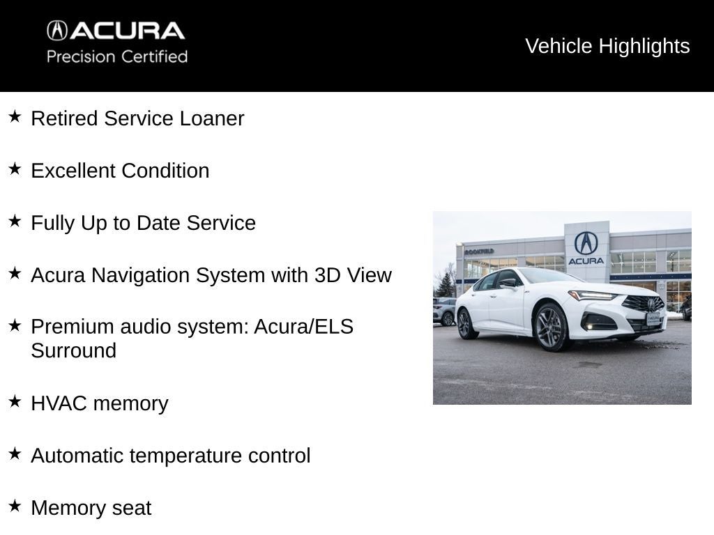 2025 Acura TLX A-Spec Package SH-AWD