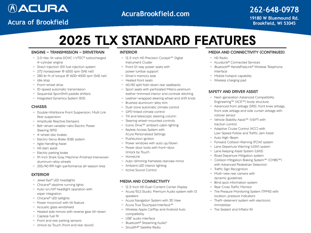 2025 Acura TLX A-Spec Package SH-AWD