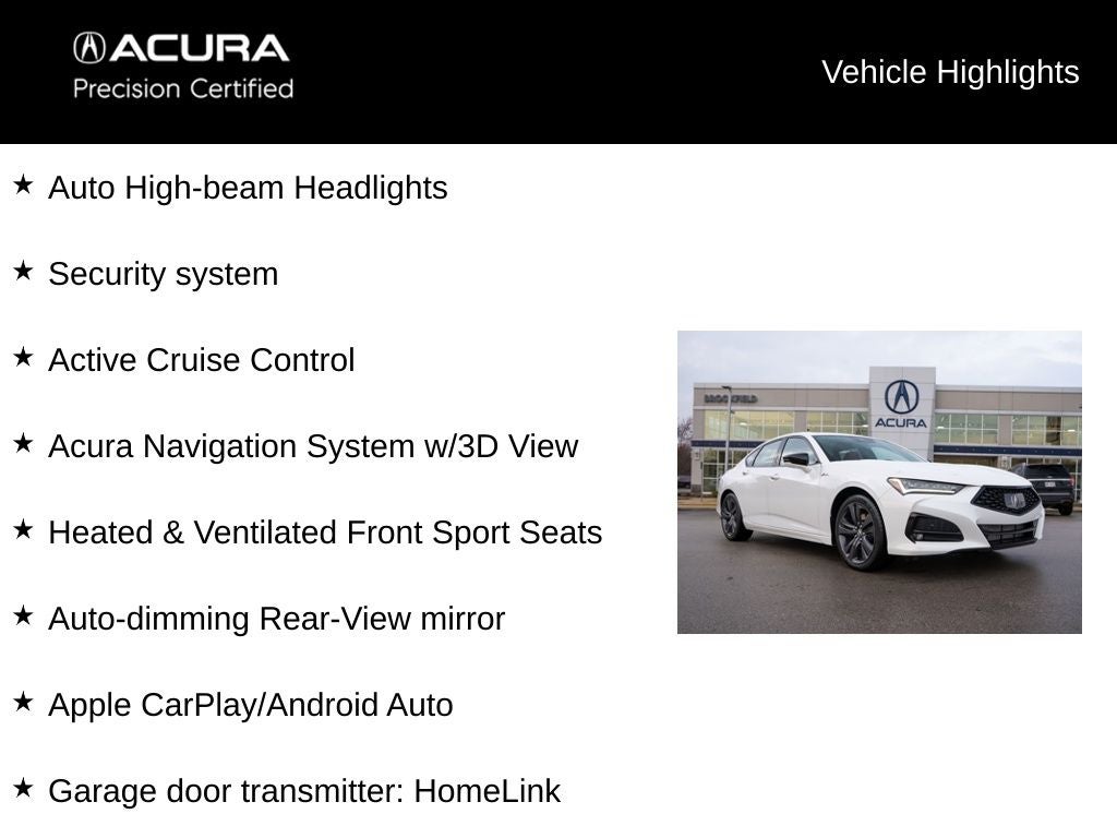 2023 Acura TLX A-Spec Package SH-AWD