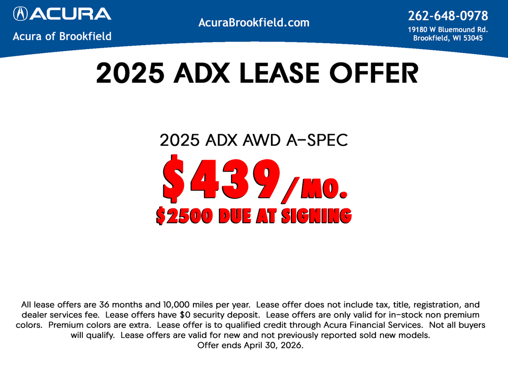 2025 Acura ADX A-Spec Package