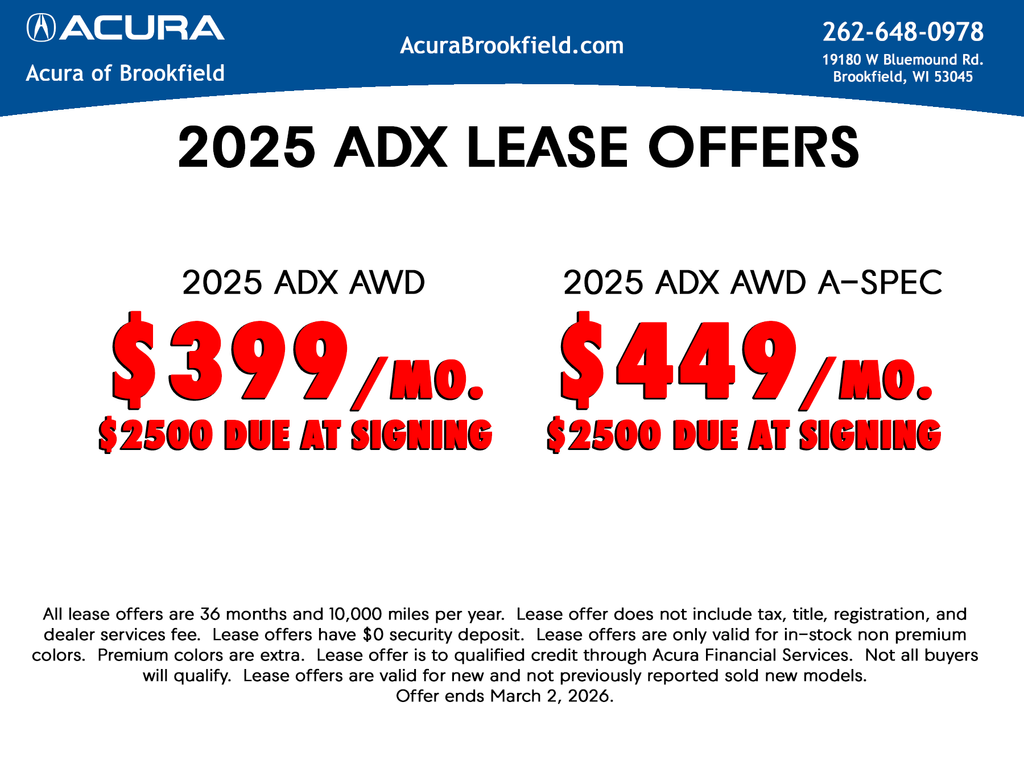 2025 Acura ADX A-Spec Package