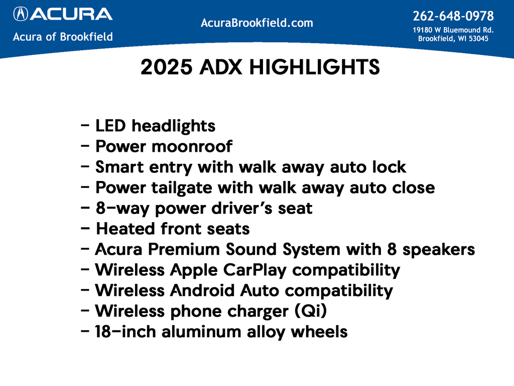 2025 Acura ADX A-Spec Package