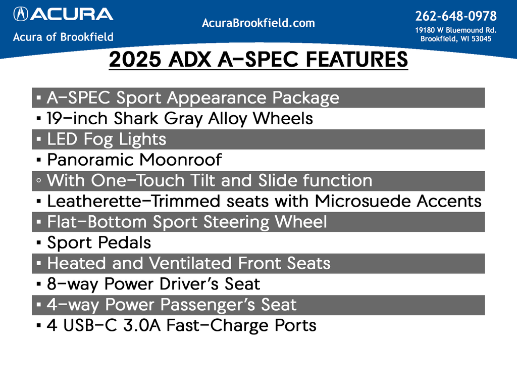 2025 Acura ADX A-Spec Package