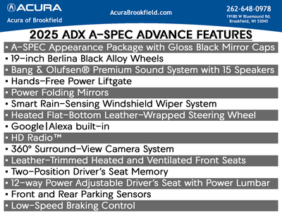 2026 Acura ADX A-Spec Advance Package