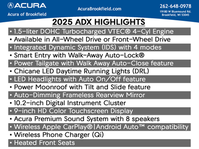 2026 Acura ADX A-Spec Advance Package