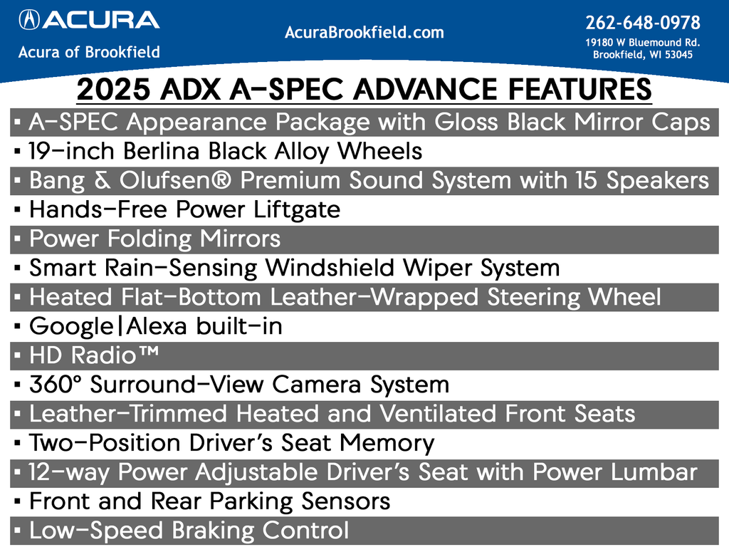 2026 Acura ADX A-Spec Advance Package