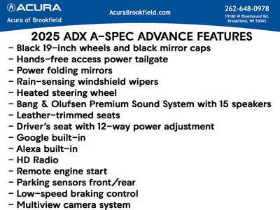 2026 Acura ADX A-Spec Advance Package