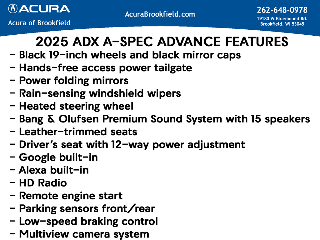 2026 Acura ADX A-Spec Advance Package