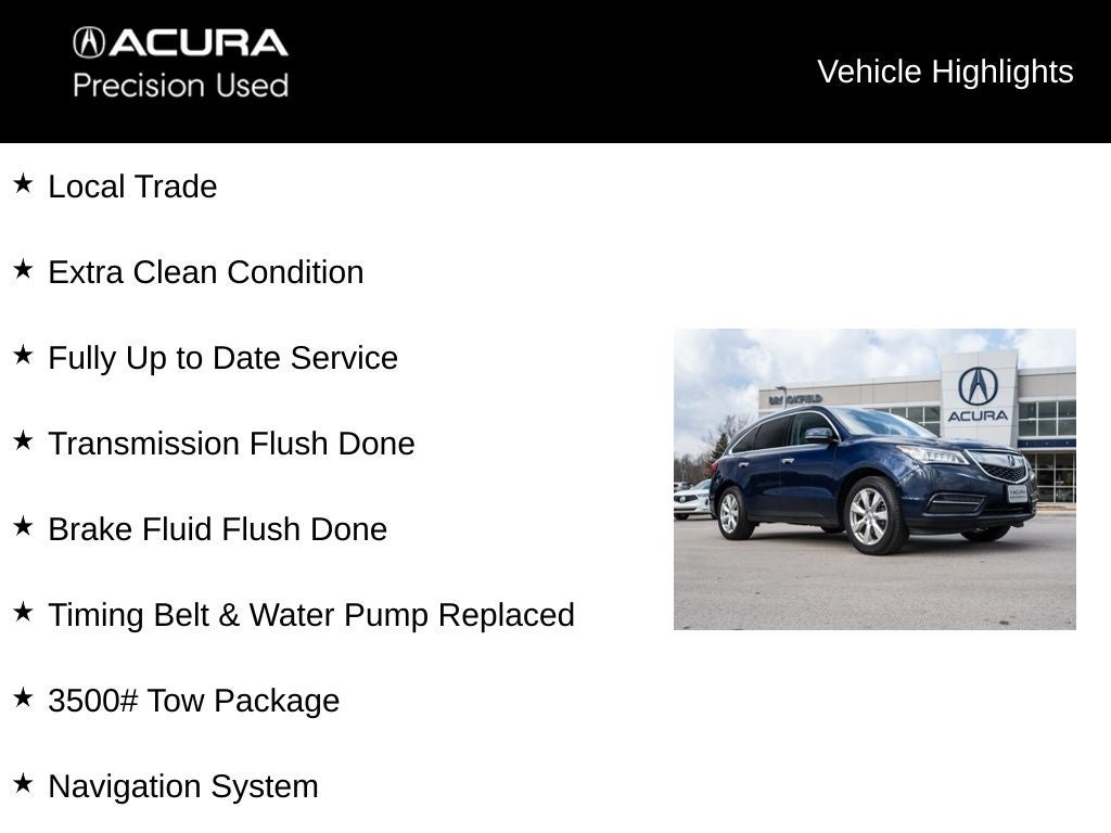 2016 Acura MDX 3.5L SH-AWD w/Advance & Entertainment Pkgs