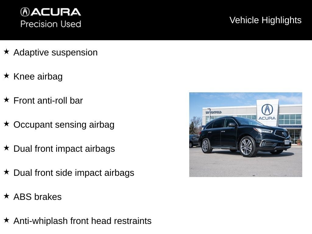 2018 Acura MDX 3.5L SH-AWD w/Advance & Entertainment Pkgs