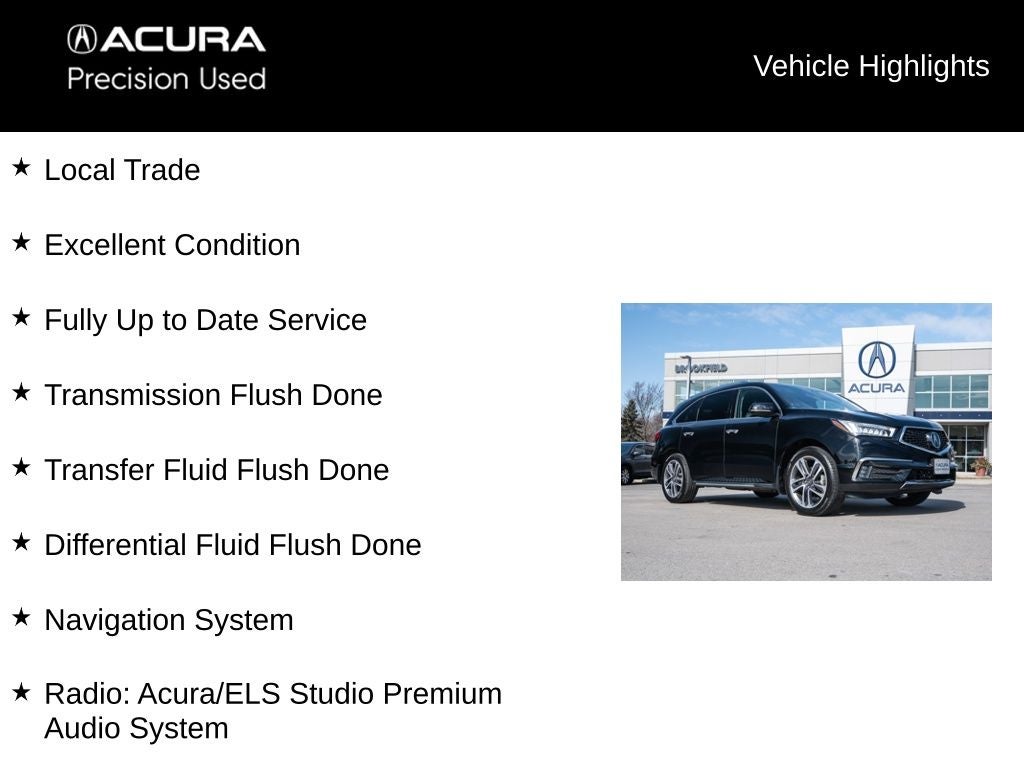 2018 Acura MDX 3.5L SH-AWD w/Advance & Entertainment Pkgs