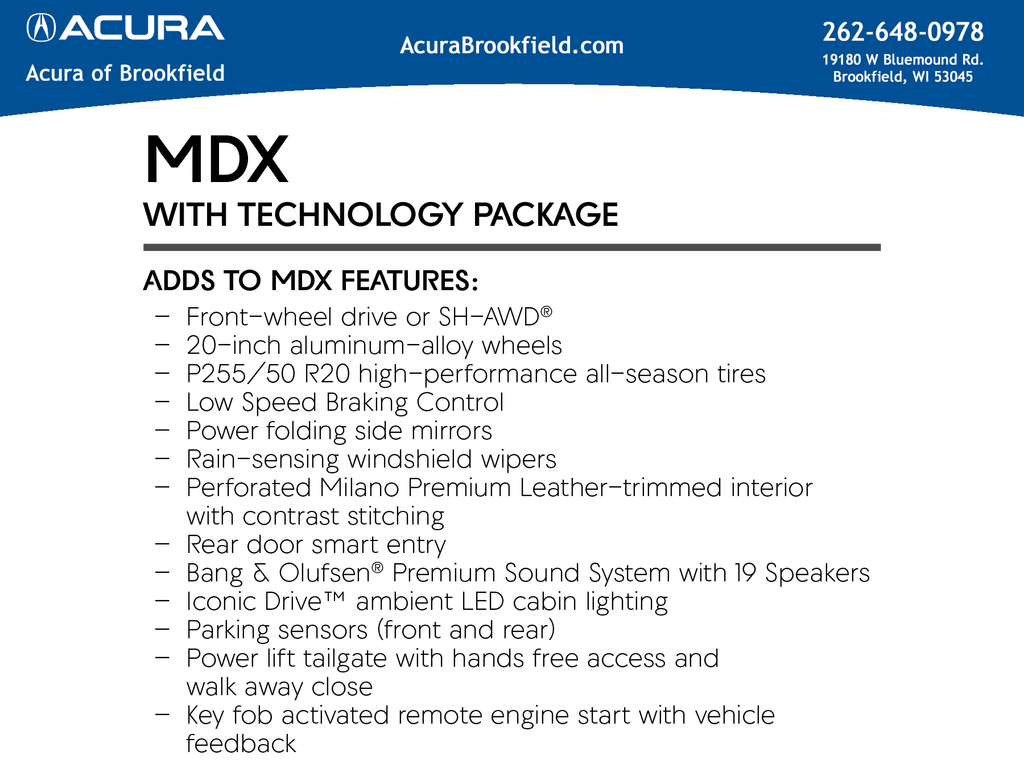 2026 Acura MDX Technology Package SH-AWD