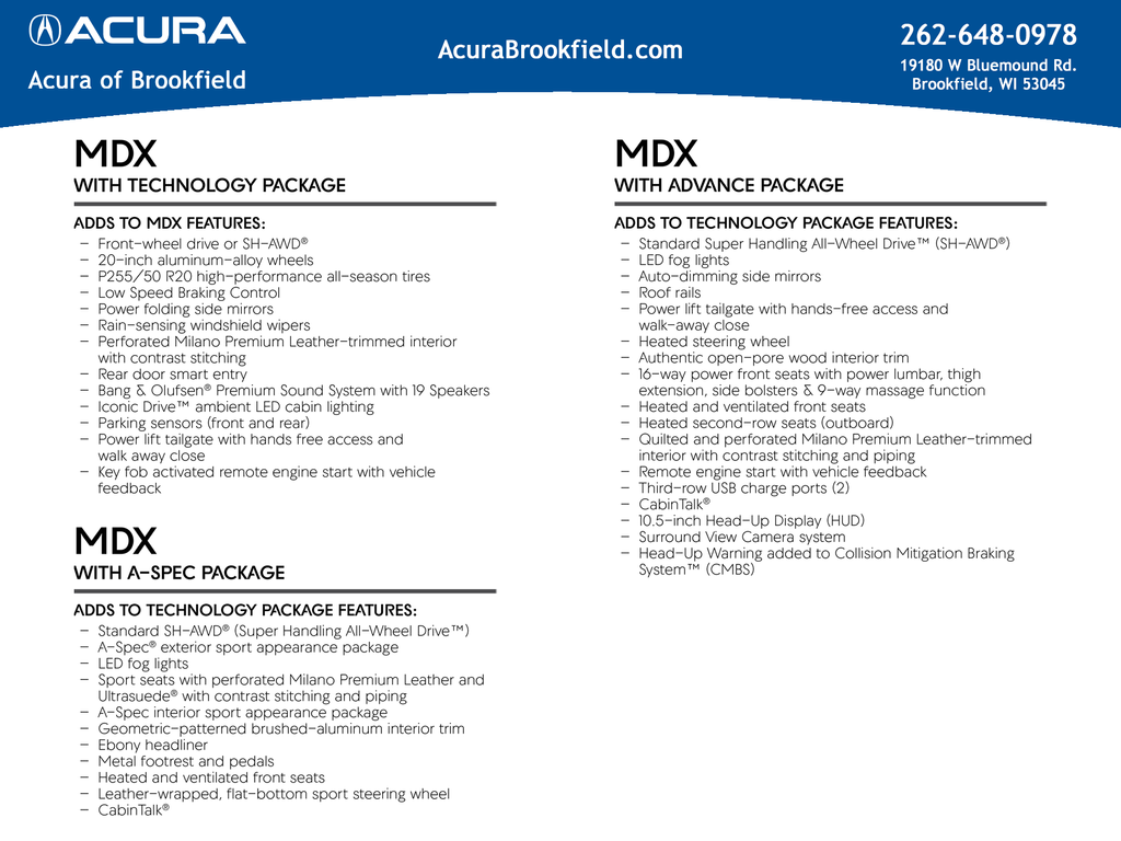 2026 Acura MDX Advance Package SH-AWD