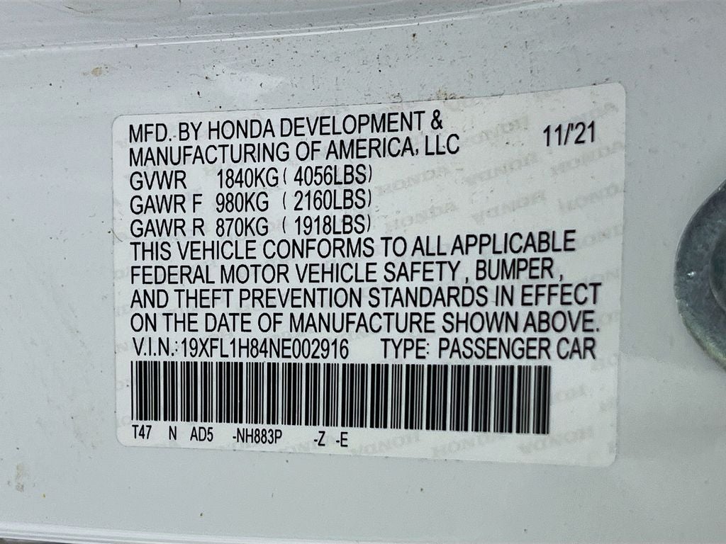 2022 Honda Civic Sport Touring