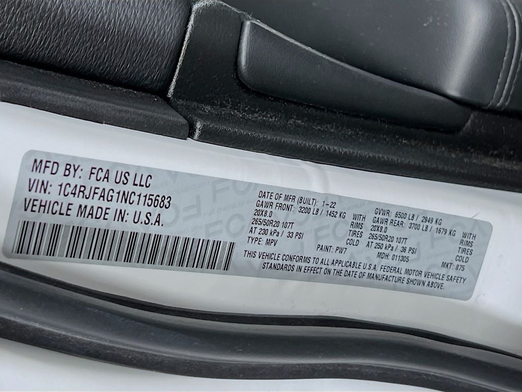 2022 Jeep Grand Cherokee WK Laredo X