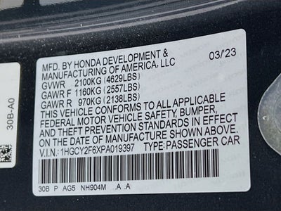 2023 Honda Accord Hybrid EX-L