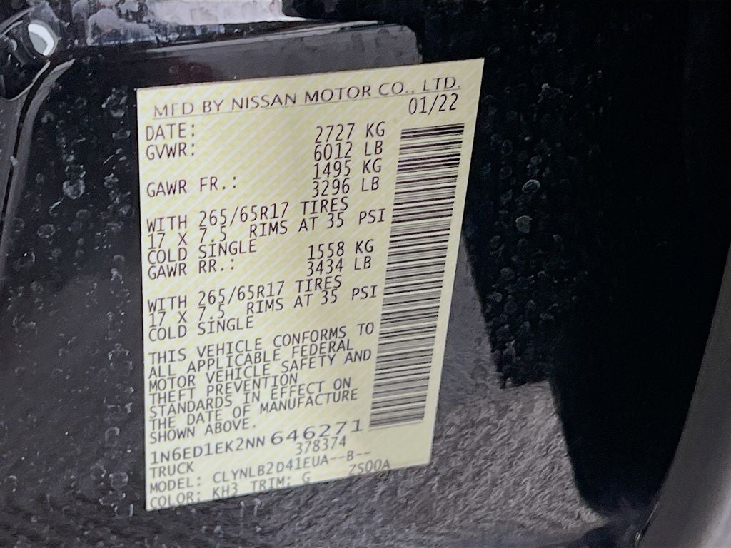 2022 Nissan Frontier SV