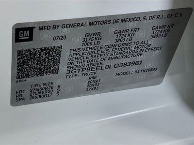 2020 GMC Sierra 1500 AT4