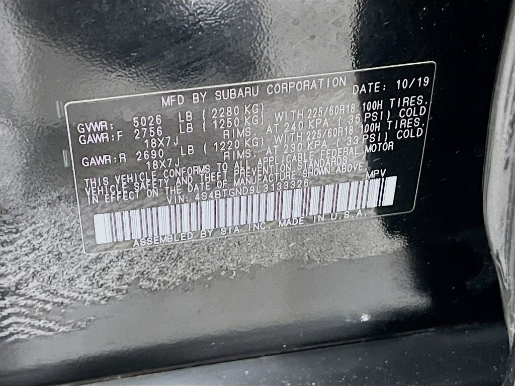 2020 Subaru Outback Limited XT