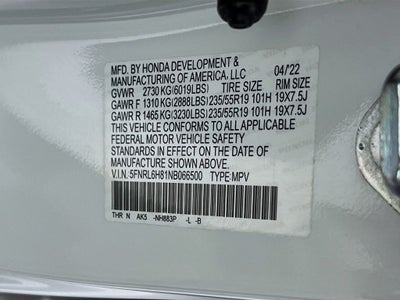 2022 Honda Odyssey Touring