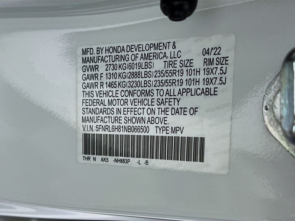 2022 Honda Odyssey Touring