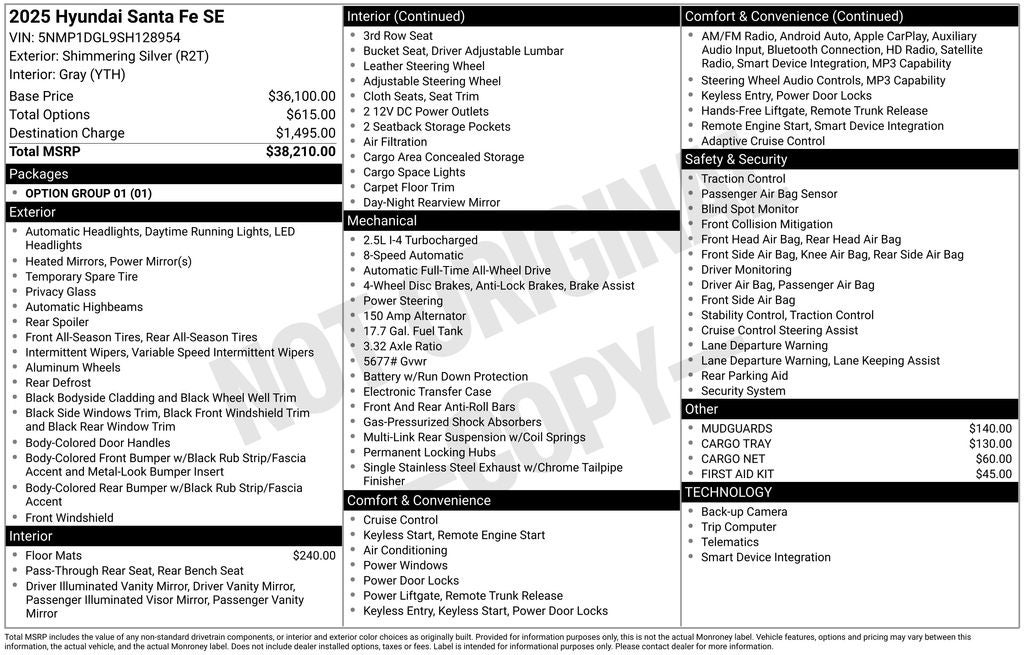 2025 Hyundai Santa Fe SE