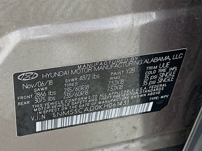 2019 Hyundai Santa Fe Ultimate