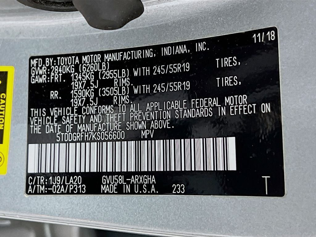 2019 Toyota Highlander Hybrid Limited