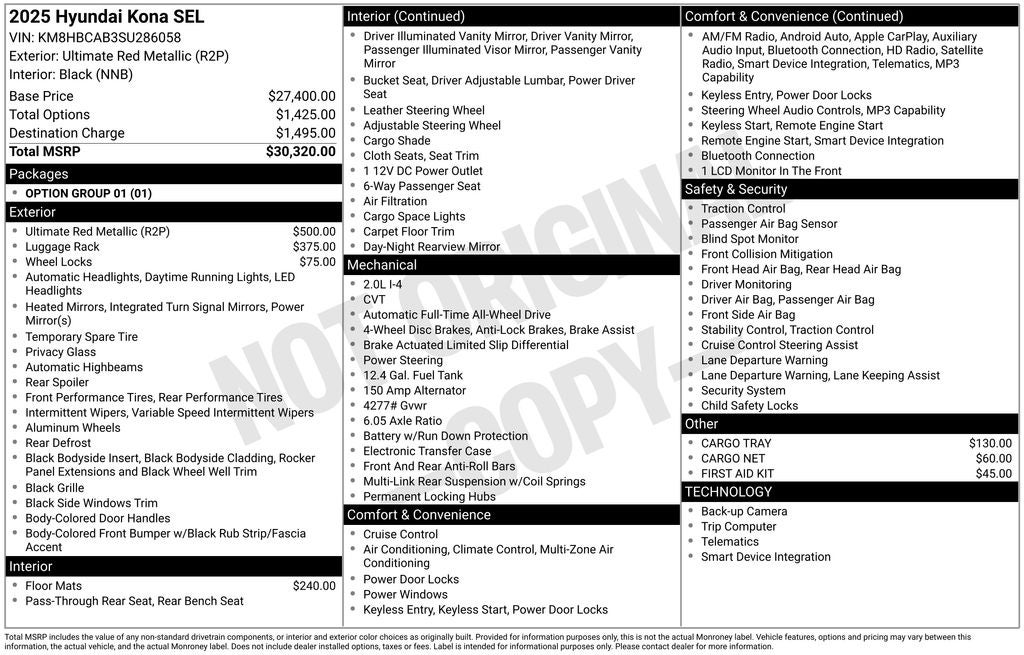 2025 Hyundai Kona SEL