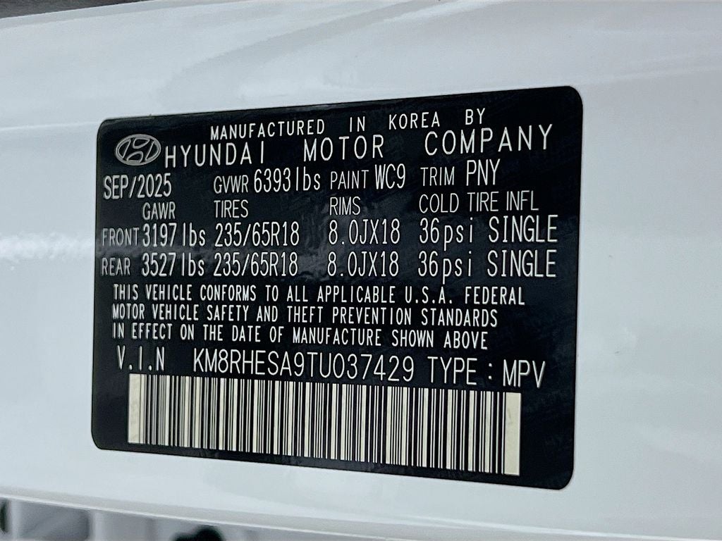 2026 Hyundai Palisade Hybrid SEL Premium 7 Passenger