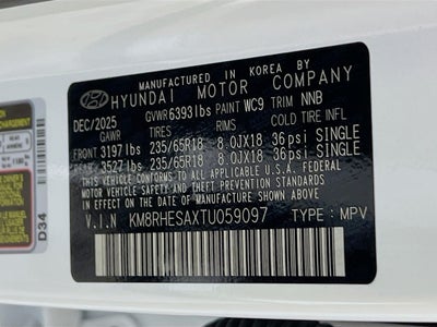 2026 Hyundai Palisade Hybrid SEL Premium 7 Passenger