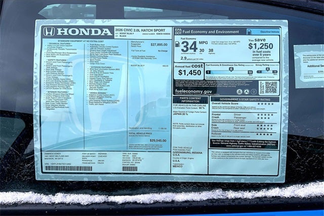 2026 Honda Civic Sport