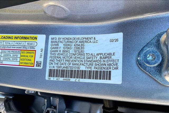 2026 Honda Civic Hybrid Sport