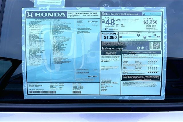 2026 Honda Civic Hybrid Sport Touring