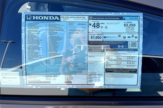 2026 Honda Civic Hybrid Sport Touring