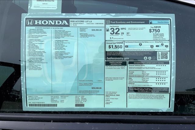 2026 Honda Accord LX