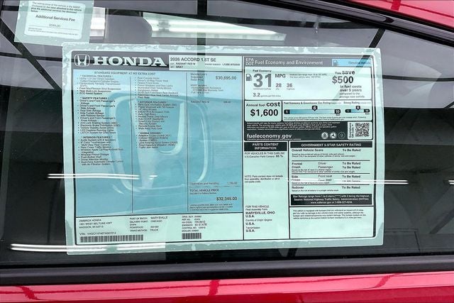 2026 Honda Accord SE