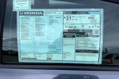 2026 Honda Accord SE