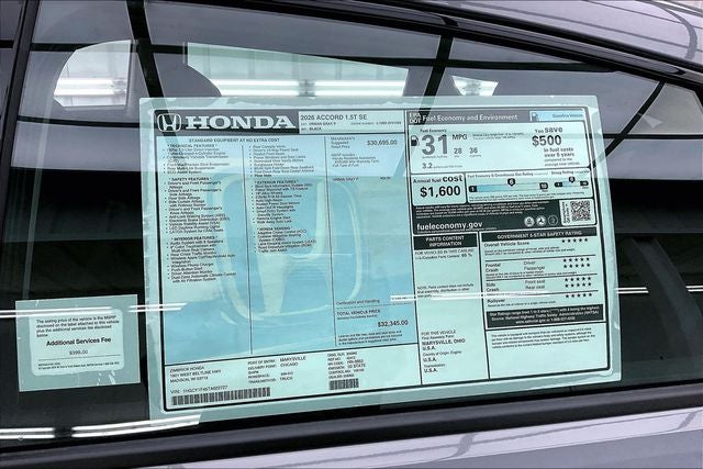 2026 Honda Accord SE