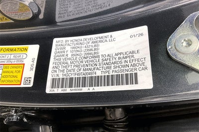 2026 Honda Accord SE