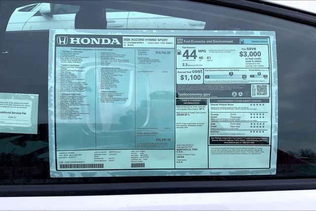 2026 Honda Accord Hybrid Sport