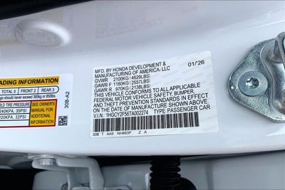 2026 Honda Accord Hybrid Sport