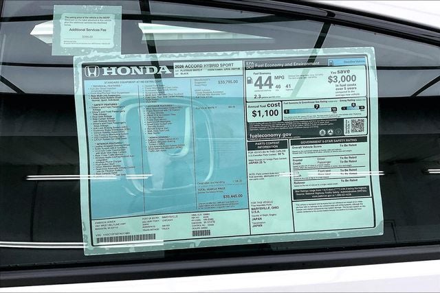 2026 Honda Accord Hybrid Sport