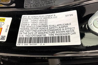 2025 Honda Accord Hybrid Sport