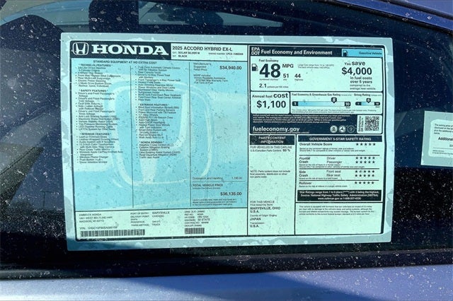 2025 Honda Accord Hybrid EX-L