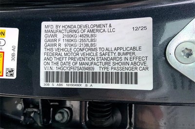 2025 Honda Accord Hybrid EX-L